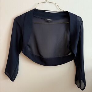Le Chateau Dark Blue Sheer Bolero Top
